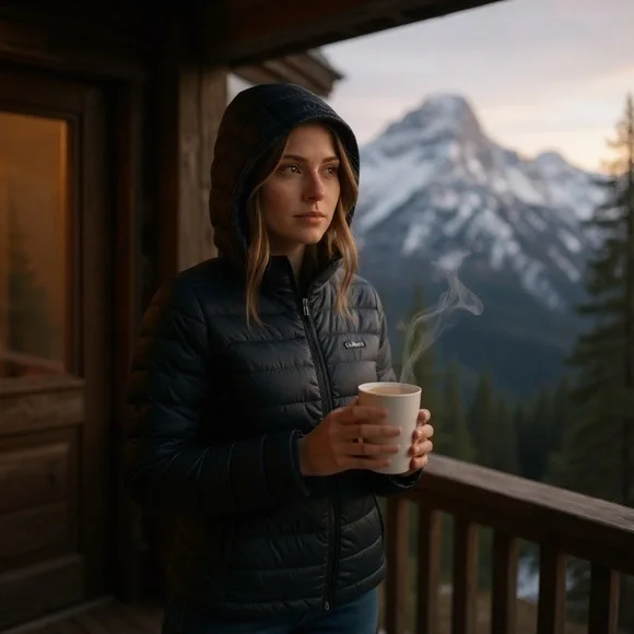 Lole Navy Blue Lightweight Packable Mini  Puffer Coat - Picture 4 of 14